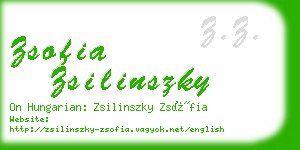 zsofia zsilinszky business card